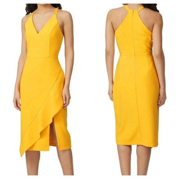 Harlyn Yellow Sheath Dress - Picture 1 of 11
